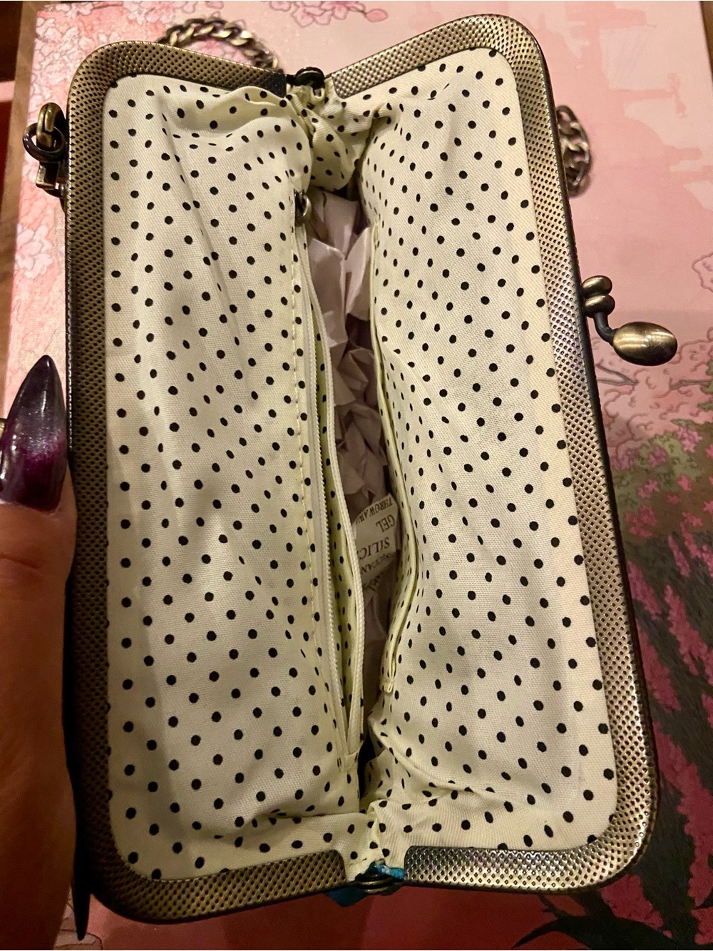 Western Cow Skull Kisslock Bag - Picture 4 of 4